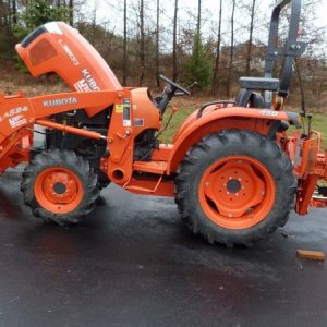 2012 Kubota L3800DT Tractor with LA524 Front Loader, BH 77 Backhoe w Thumb