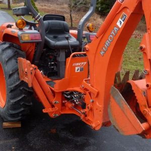 2012 Kubota L3800DT Tractor with LA524 Front Loader, BH 77 Backhoe w Thumb