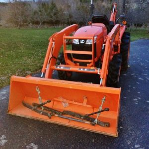 2012 Kubota L3800DT Tractor with LA524 Front Loader, BH 77 Backhoe w Thumb