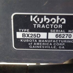 2012 Kubota BX25