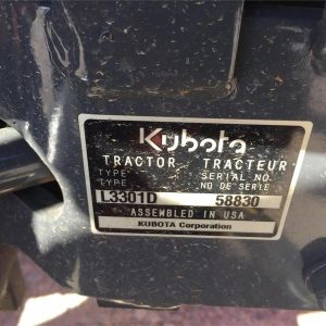 2016 Kubota L3301D