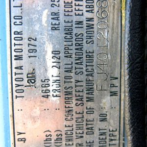 1972 Toyota Land Cruiser SUV FJ40