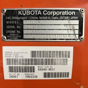 2019 KUBOTA Excavators KX040-4